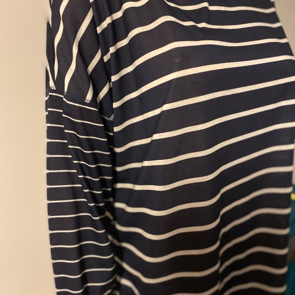 Navy white striped nautical themed top - Picture 5 of 6